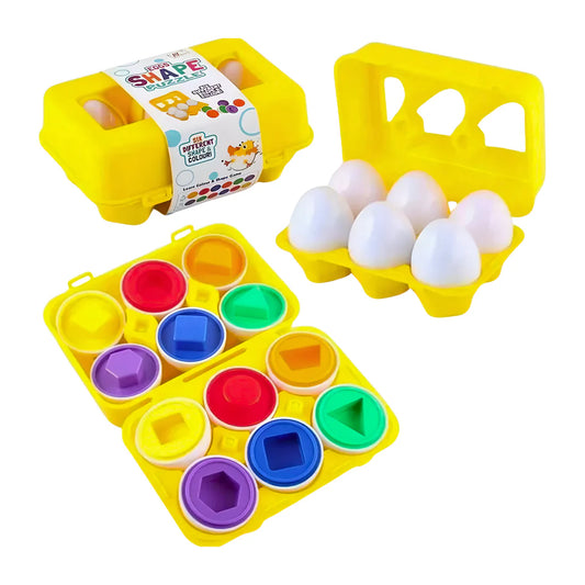 Bandeja 6 Huevos de encaje, formas y colores
