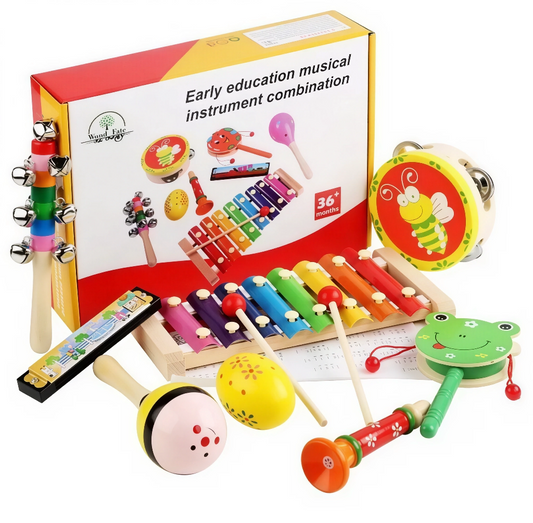 Set 8 instrumentos musicales de madera